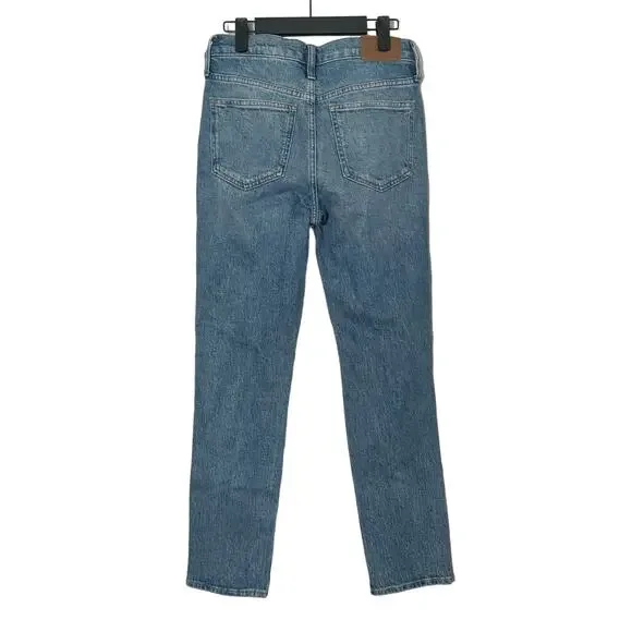 NWT Madewell The Mid-Rise Perfect Vintage Jean in Ainsdale Wash: Knee-Rip Sz 24